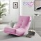 Loungie Kaniya Chair - Linen Upholstery Tufted Gentle Rocking Design Ergonomic shape and padded seat